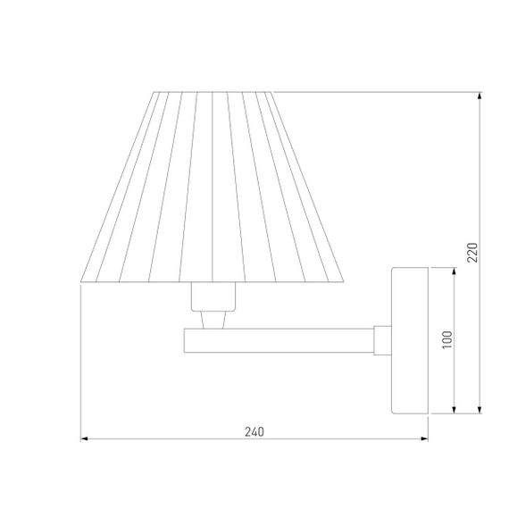 Бра Eurosvet Peony 60136/1 хром/серый