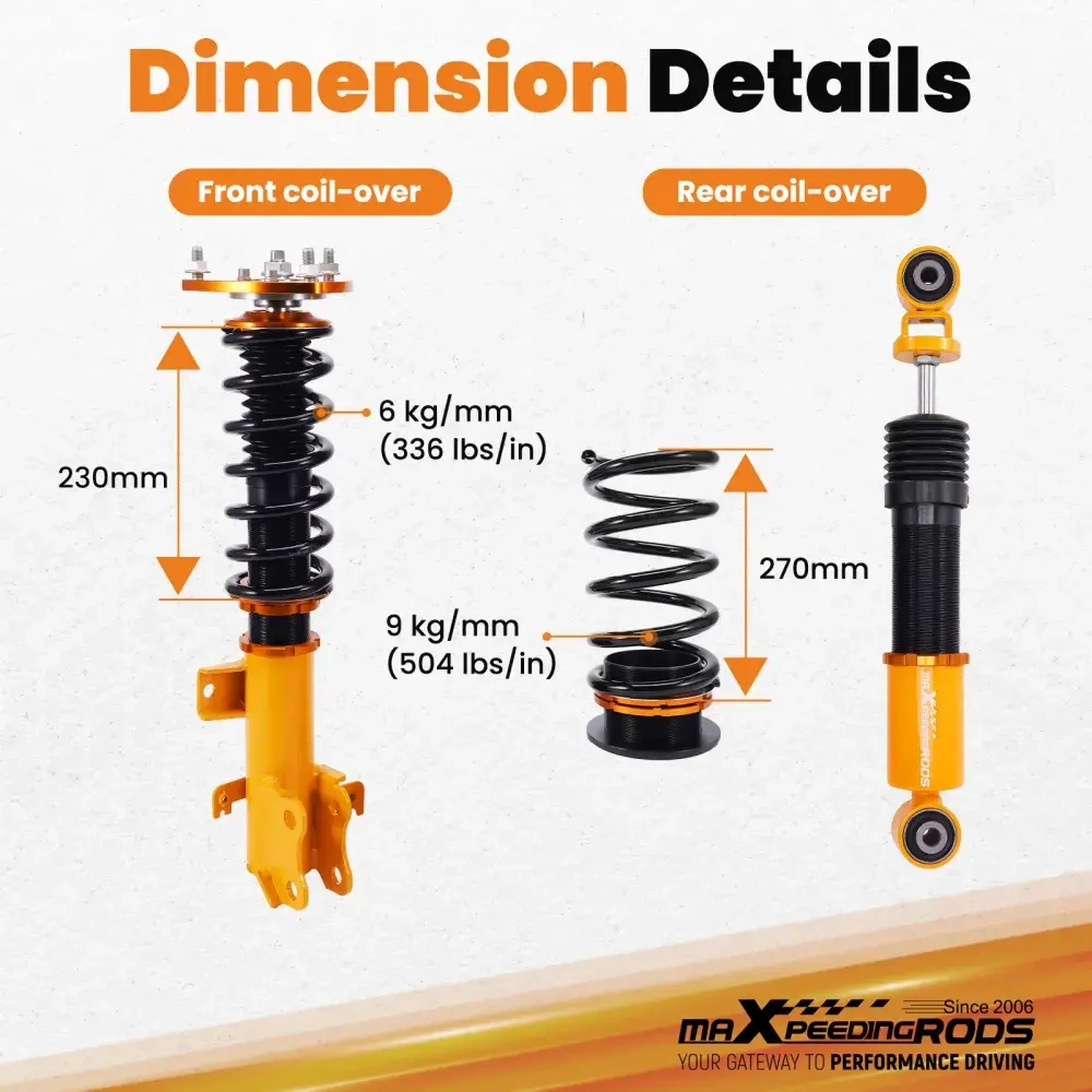 Coilovers Lowering Suspension Kit подходит для автомобиля Honda Odyssey 1999-2004 Coil Springs Shock