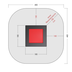 зона безопасности квадрат 180