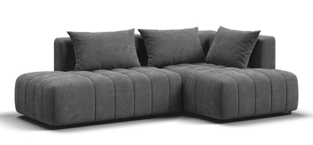 Угловой диван правый Босс Твин Шенилл Клауд графит