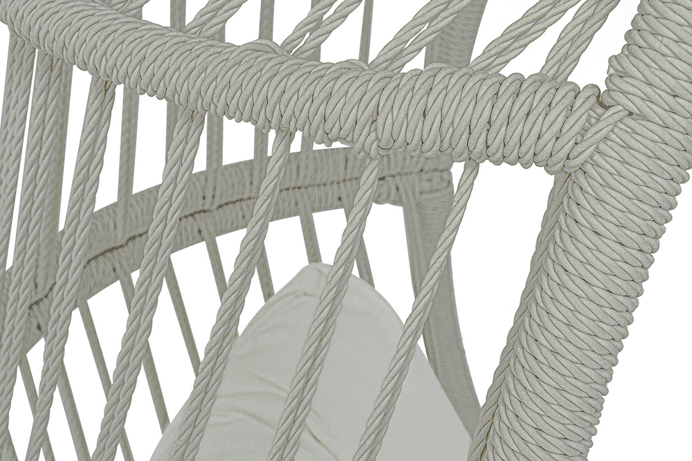 "Севилья" кресло-кокон из искусственного ротанга, цвет светло-серый