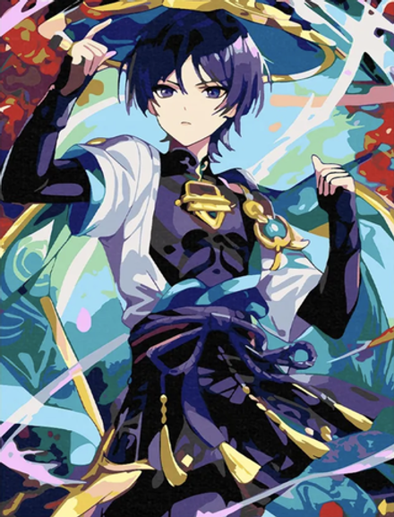 Картина по номерам Genshin Wanderer