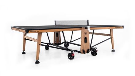 Теннисный стол складной для помещений "RASSON PREMIUM T01 Indoor" (натуральный дуб) с сеткой