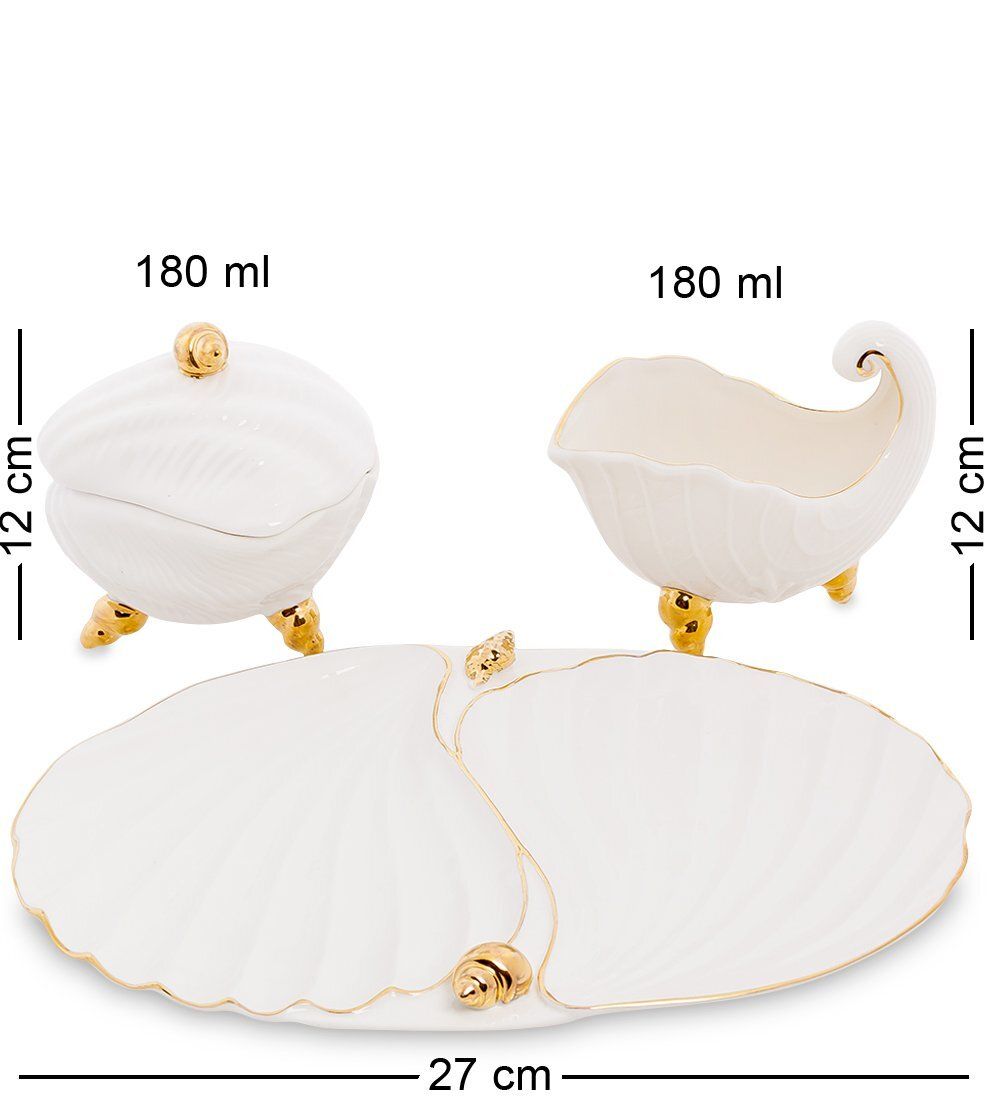 FM-34/ 3 Набор сахарница и молочник «Морская ракушка» (Pavone)