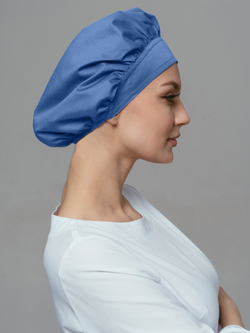 Стильный медицинский колпак женский для длинных волос