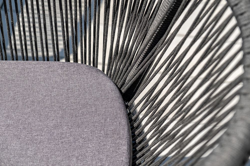 "Форли" обеденная группа на 4 персоны, квадратный стол, цвет "серый гранит"