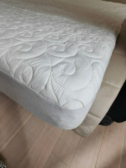 Наматрасник INVA защитный стеганный с бортиком 90 х 200 см / белый