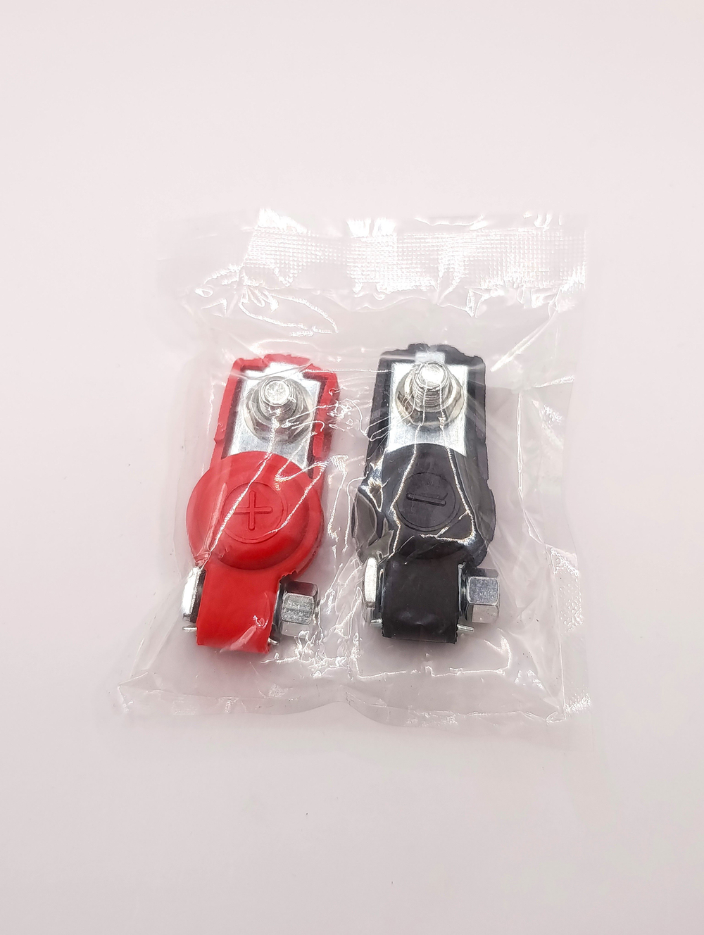 Клеммы для аккумулятора. Клеммы АКБ универсальные комплект 2шт. (+) (-). Клемы АКБ крепление болт с гайкой