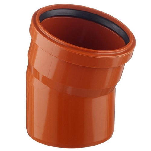 Отвод ПП (полипропилен) для наружной канализации 15гр. Дн 160, РосТурПласт