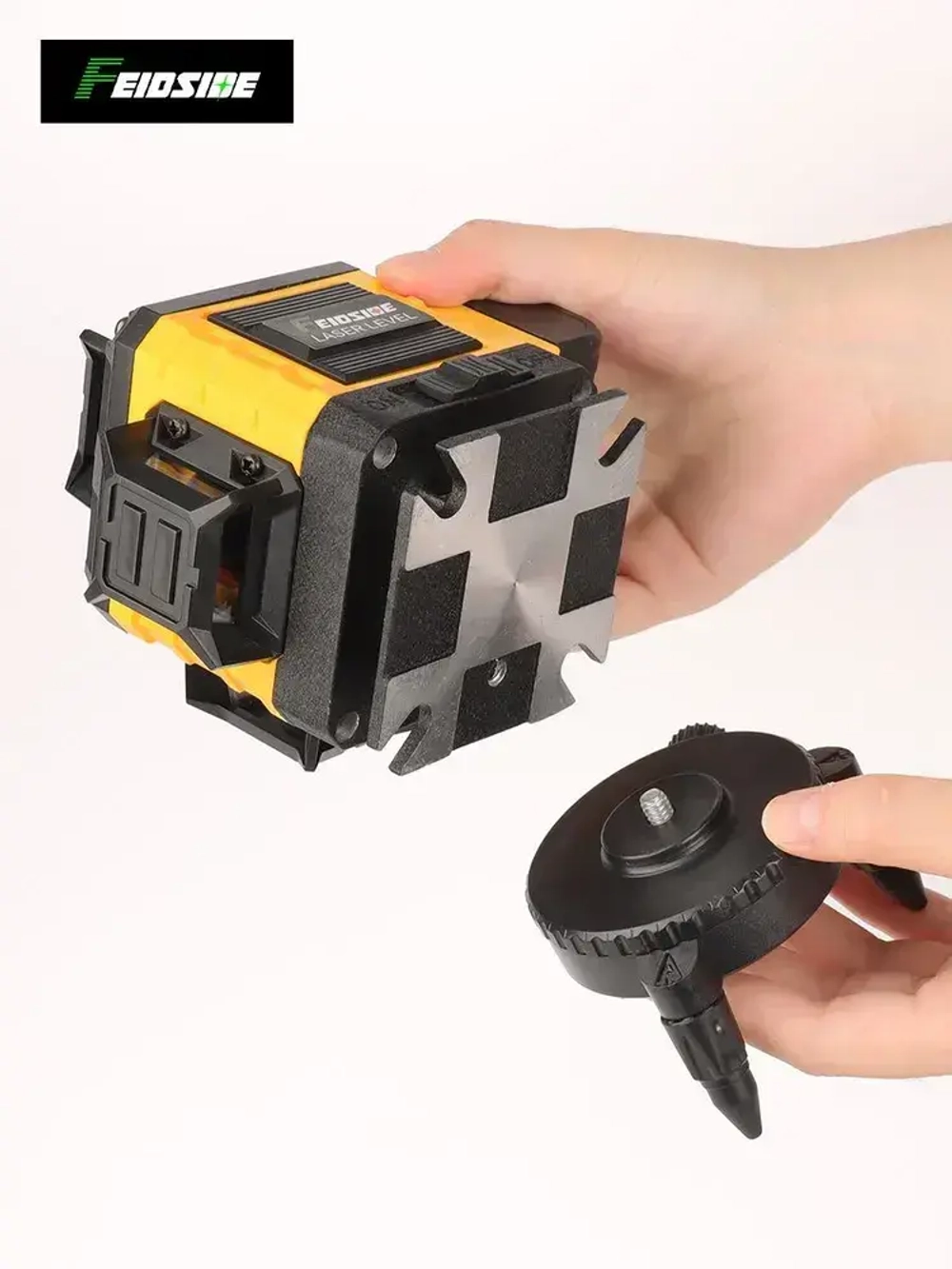 Лазерный уровень,Зеленый луч,4D 16 Линий,Дисплей заряда батареи,2 Батарейки Комплект