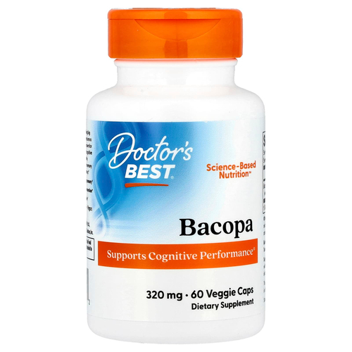 Doctor's Best, бакопа с Synapsa, 320 мг, 60 вегетарианских капсул