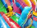 Коммерческий надувной батут "Парк развлечений 2" 12*7*7 м без фигуры клоуна