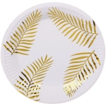 Тарелка бумажная 18 см в наборе 10 шт «Золотые листья»