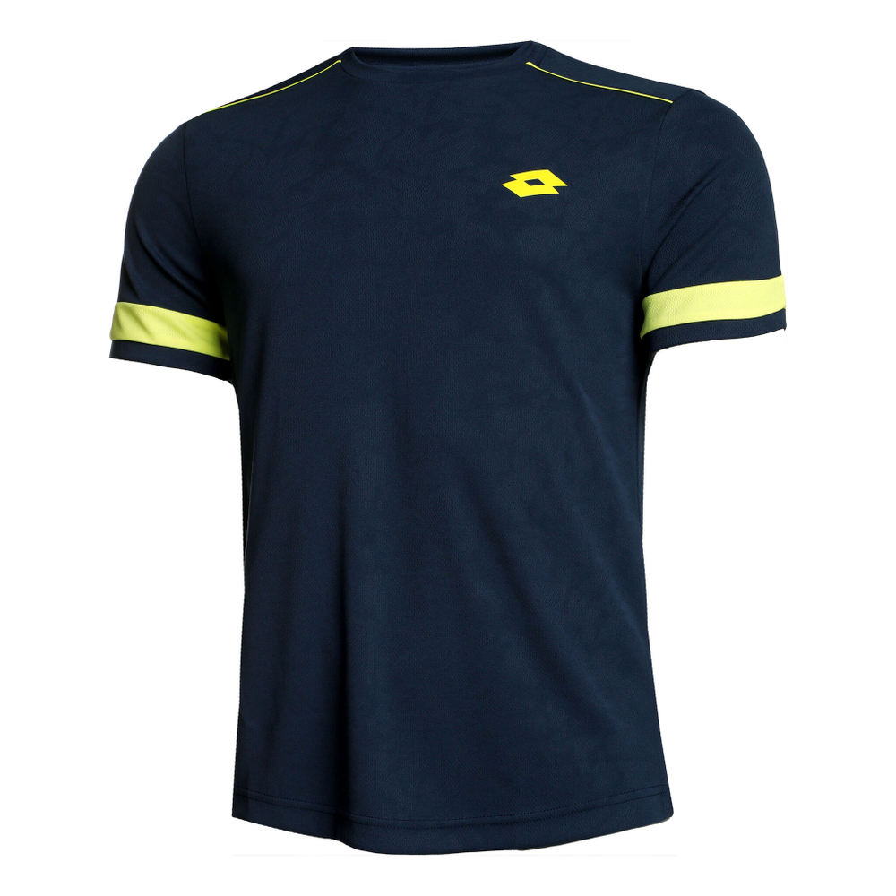 Мужское теннисное поло Lotto Superrapida V T-Shirt Men - Dark Blue, Yellow