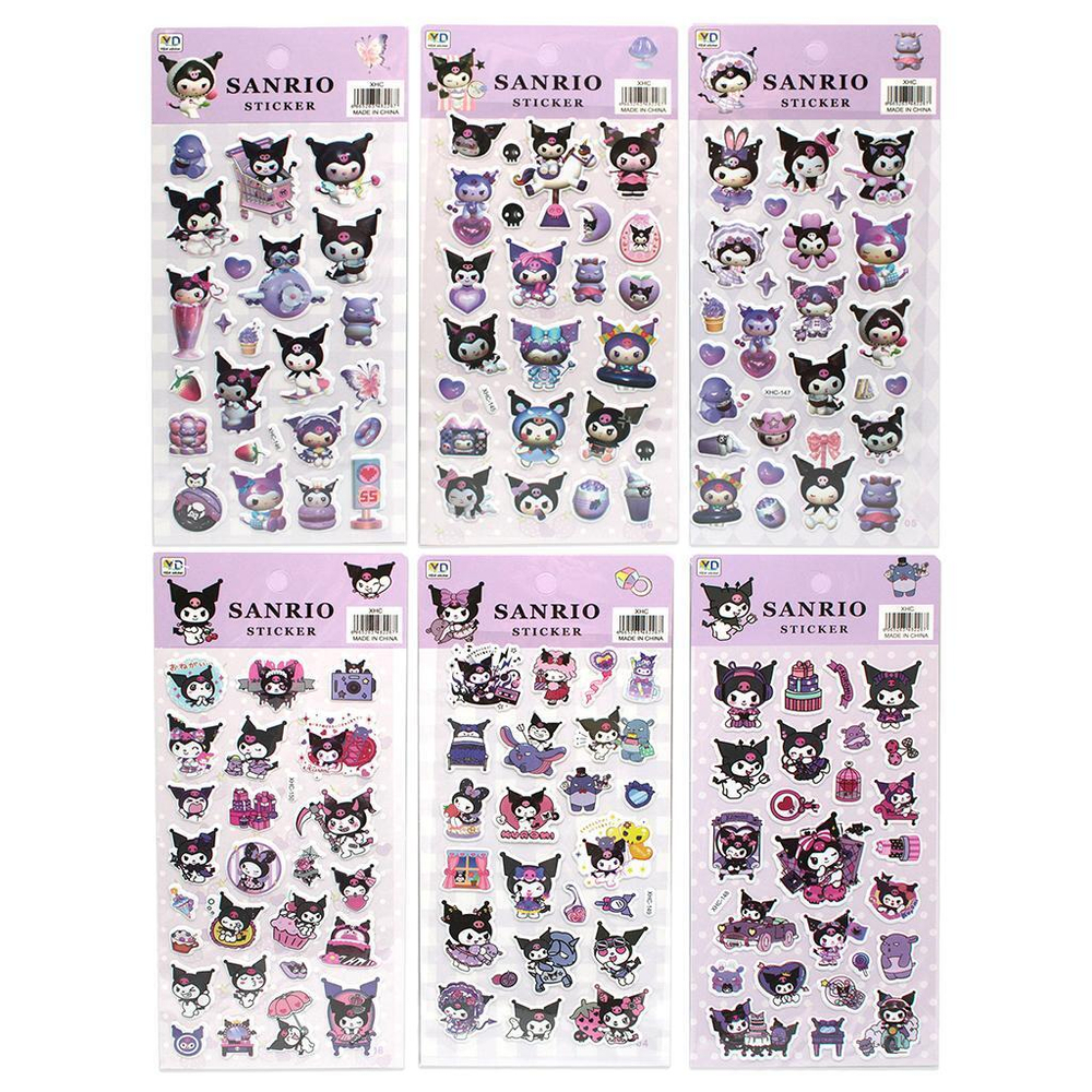 Наклейки 3D 10*22см, в ассорт. "Sanrio Kuromi" (Центрум)