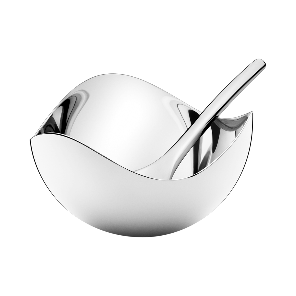 Солонка с ложкой Georg Jensen Bloom, 7 см