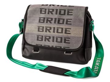 JDM сумка Bride с зелёным ремнём TAKATA