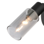 Настенный светильник (спот) 1x40Вт E14, металл/стекло, черный/дымчатый