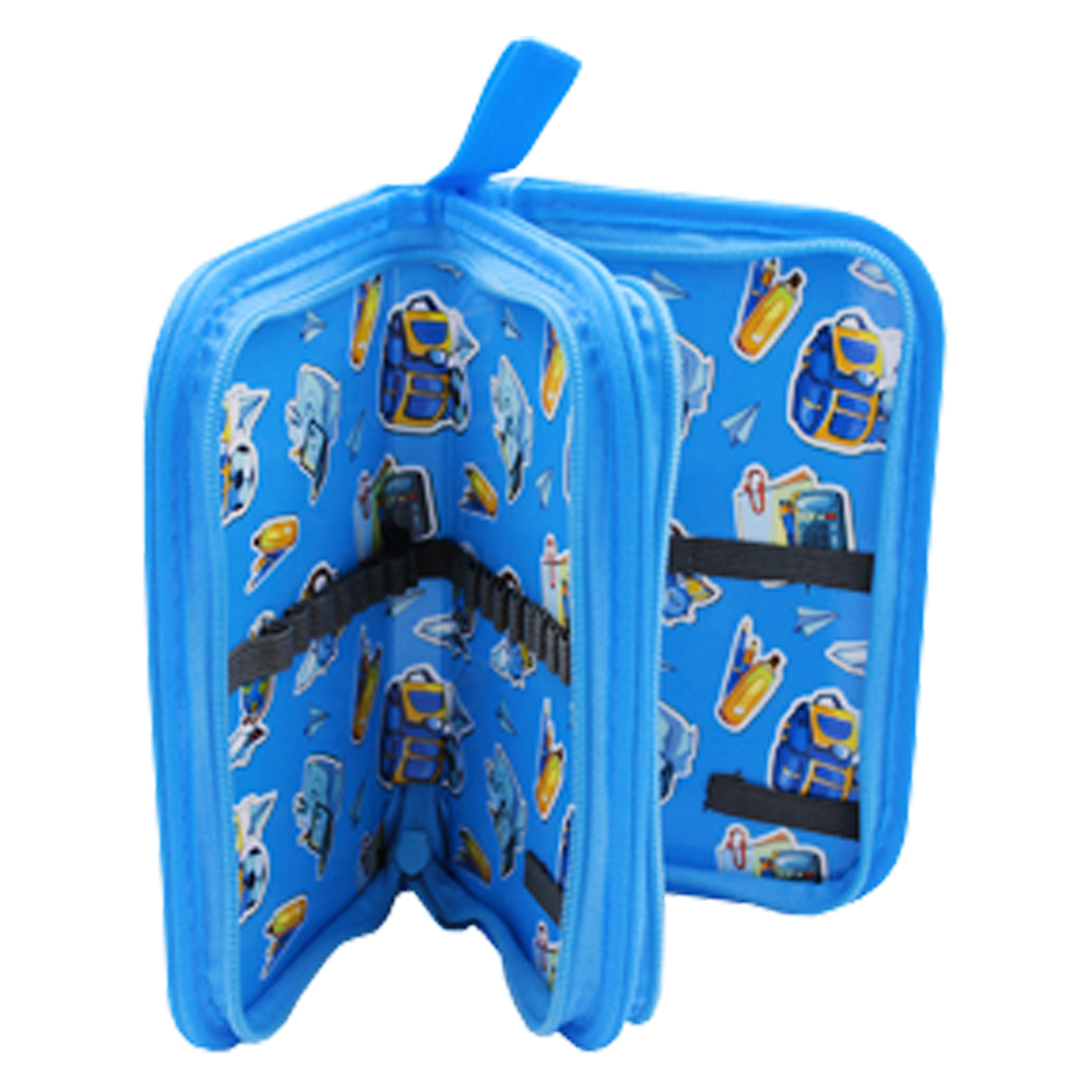 Пенал-косметичка Basir без наполнения, 20*12 см, серия "Горох", двухсекционный