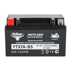 Аккумулятор Rutrike 12V/7Ah (YTX7A-BS)