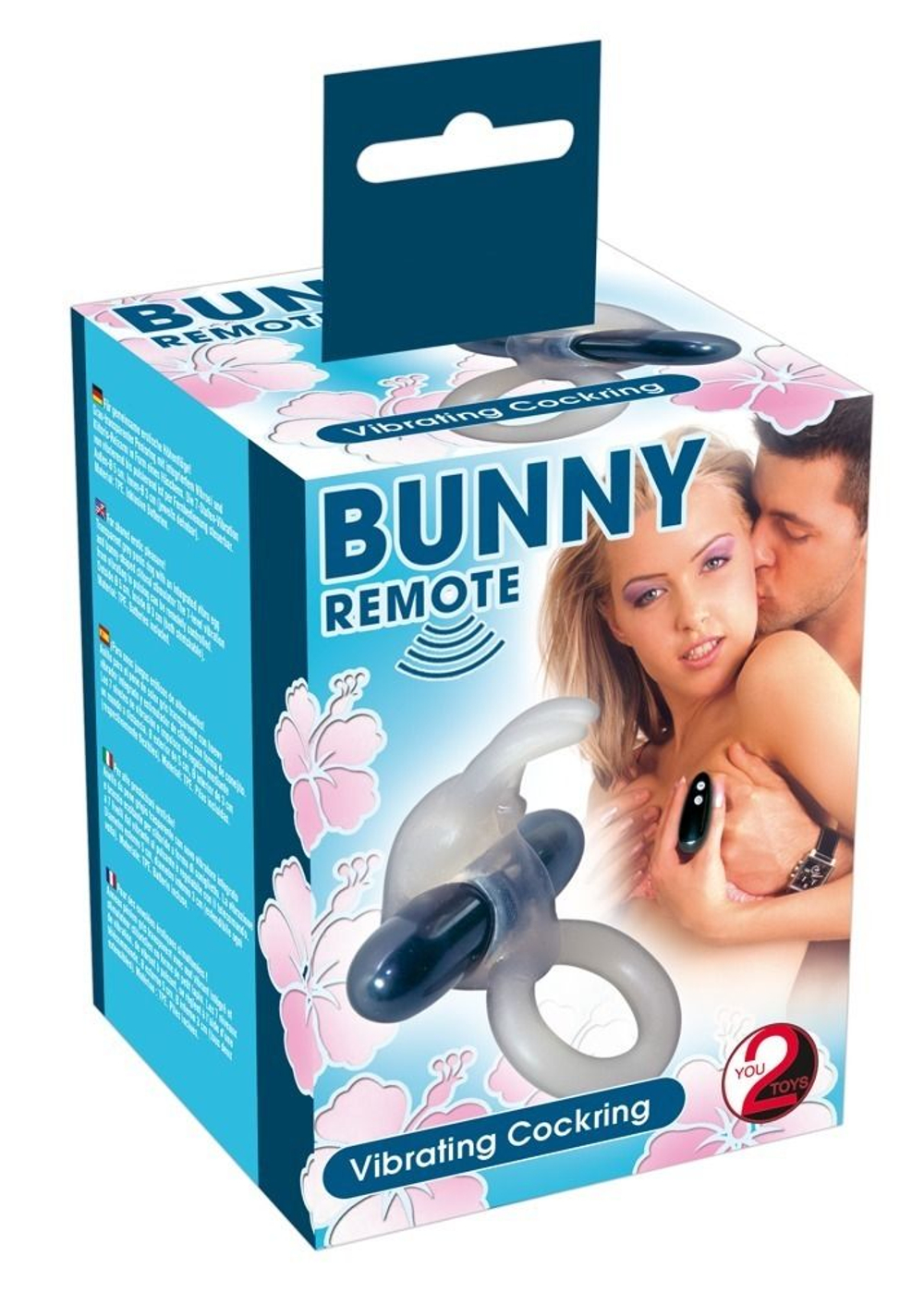 Эрекционное виброкольцо Bunny Remote Cockring с пультом ДУ (Цвет: дымчатый)