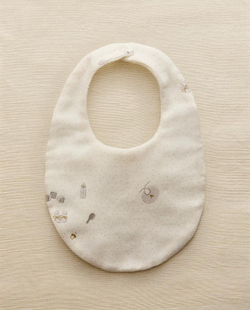 ZARA HOME ДЕТСКИЙ НАГРУДНИК ИЗ МУСЛИНА, ЭКРЮ