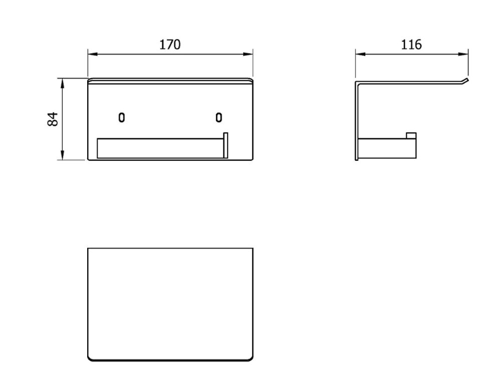 Держатель для туалетной бумаги с полочкой нерж. сталь CORINTO 16878.S матовый