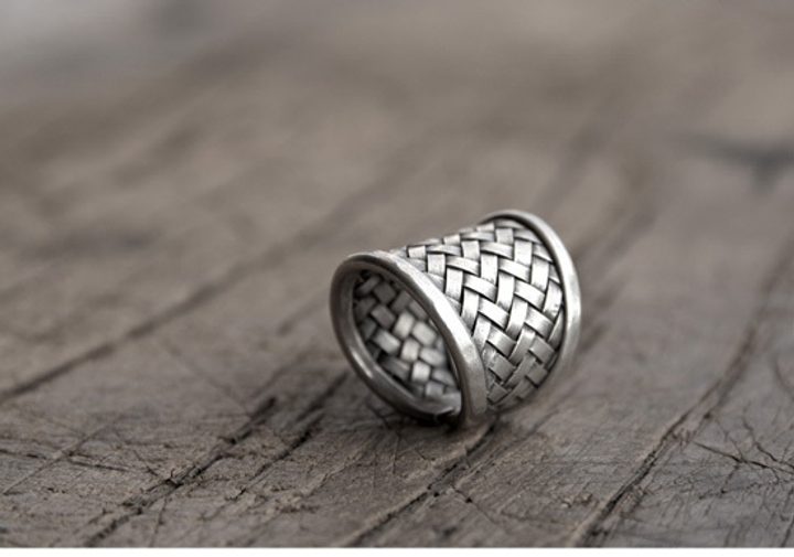 Серебряное кольцо I Want "Переплет"