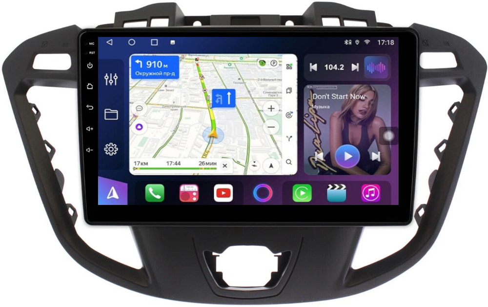 Магнитола для Ford Transit Custom, Tourneo Custom 2012-2020 - FarCar 3253M монитор 9" QLED на Android 13, 8 ядер (TS18), CarPlay, 4G SIM-слот