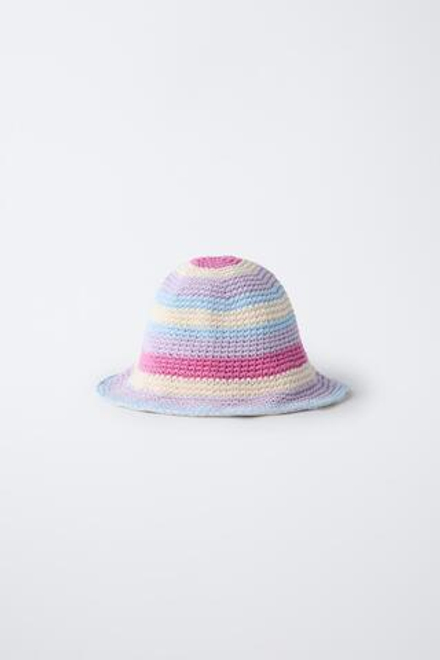 ZARA ПАНАМА ИЗ КРУЖЕВА КРОШЕ, РОЗОВЫЙ