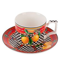 Чайный набор 12пр. "Sicilia Limone" (6 персон) v=220мл (фарфор) (подарочная упаковка)