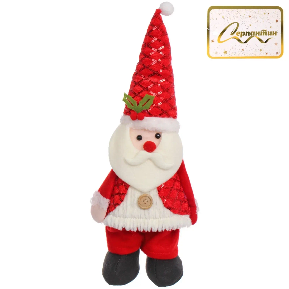 Сувенир новогодний «Новогоднее настроение - Дед Мороз» 14*36*8 см, Красный (с подсветкой)