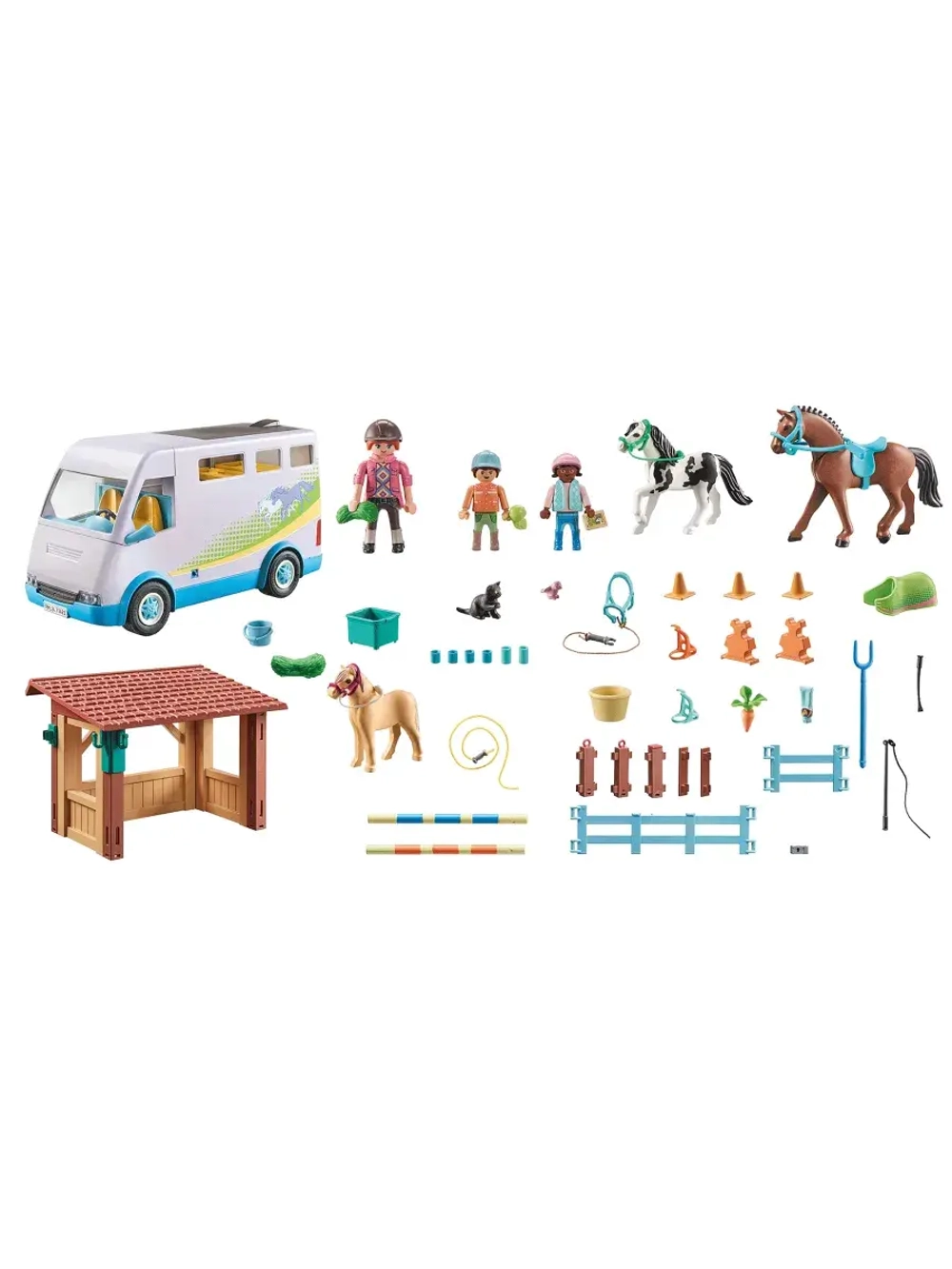 Набор Мобильная школа верховой езды Playmobil 71493