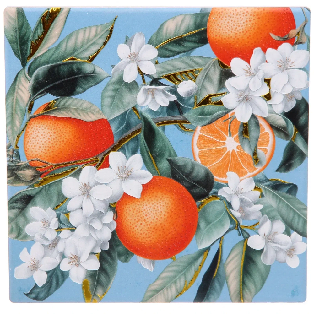 Подставка керамическая 16*16см «Апельсиновый букет»