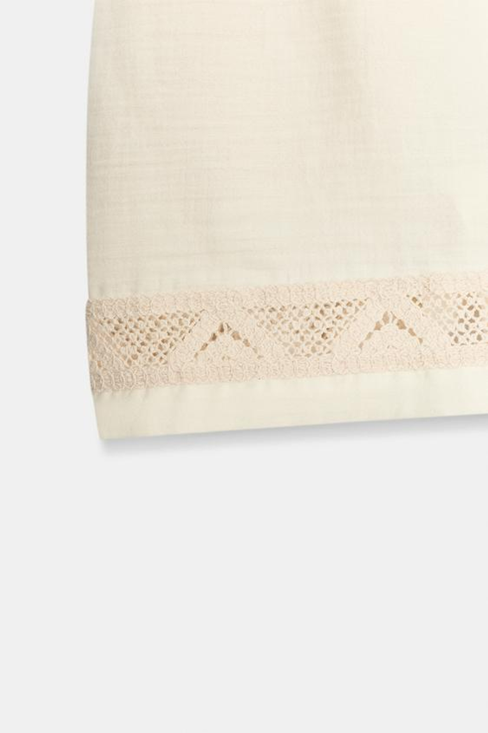 ZARA ШОРТЫ С ВЫШИВКОЙ И ЭЛАСТИЧНЫМ ПОЯСОМ, СВЕТЛО-БЕЖЕВЫЙ
