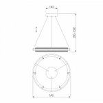 Подвесной светильник Eurosvet Imperio 90241/1 белый/ серебро Smart