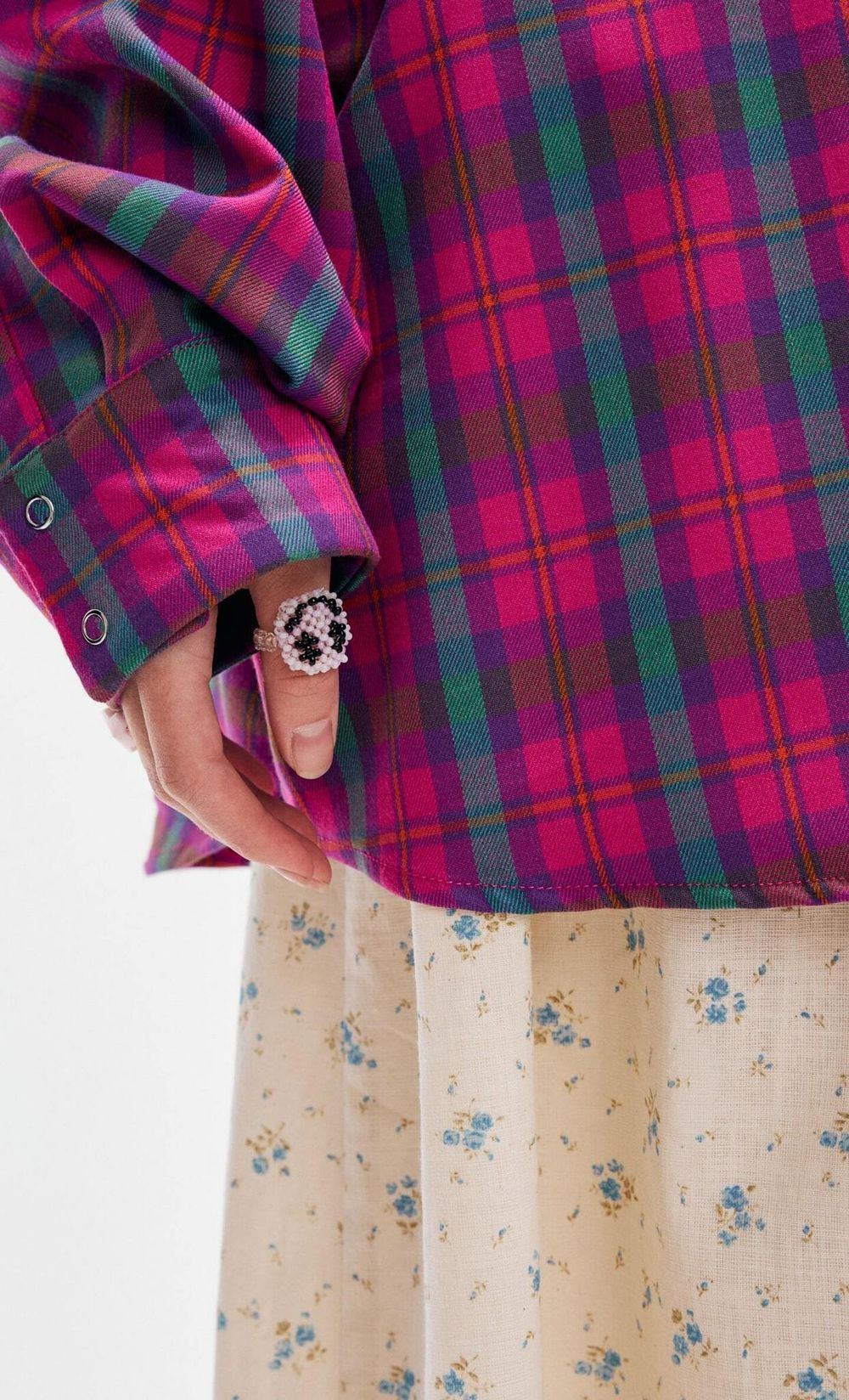 Рубашка Kraizy Stripes 2XOVER в клетку розовая