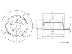 Диск тормозной задний UNIO BRD-20197