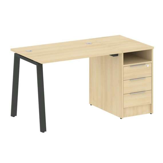 Метал Систем Рабочая станция с тумбой на А-образном м/к БА.РС-СТП-1.1