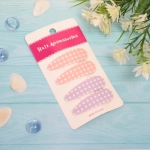 Зажимы для волос 4шт «Collection School», принт горошек, 5,2*1,7см