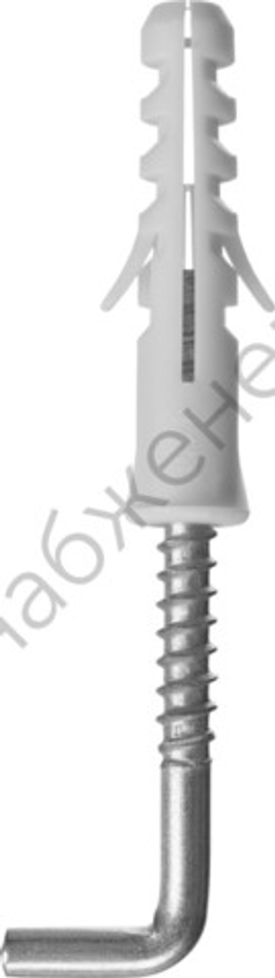 ЗУБР ЕВРО 8х40 / 5х57 мм, распорный дюбель полипропиленовый с шурупом-крюком, 100 шт (30675-08-40)