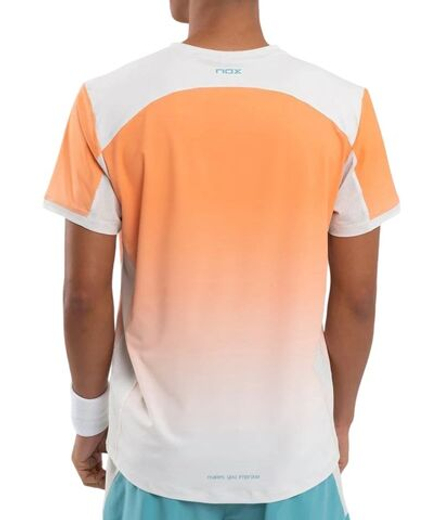 Теннисная футболка NOX Pro - orange degraded