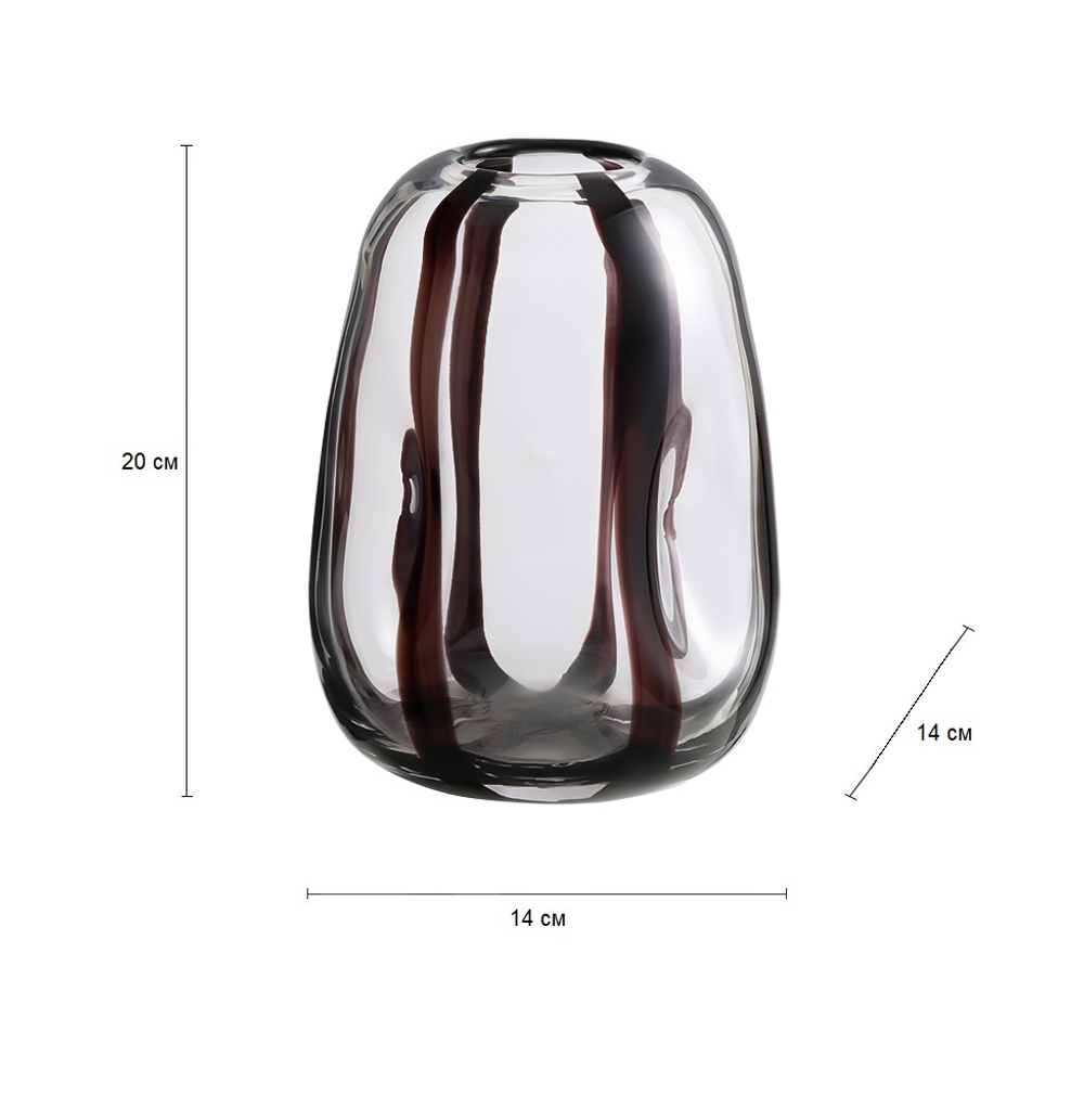 Ваза Black strip vase