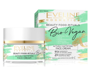 EVELINE.АКТИВНЫЙ МАТИРУЮЩИЙ КРЕМ ДЛЯ ЛИЦА ДНЕВНОЙ/НОЧНОЙ серии BEAUTY FOOD-RITUALS, 50мл