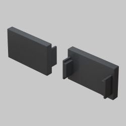 Заглушка для встраиваемого шинопровода, 2 шт. Maytoni Basity TRA172EC-12B