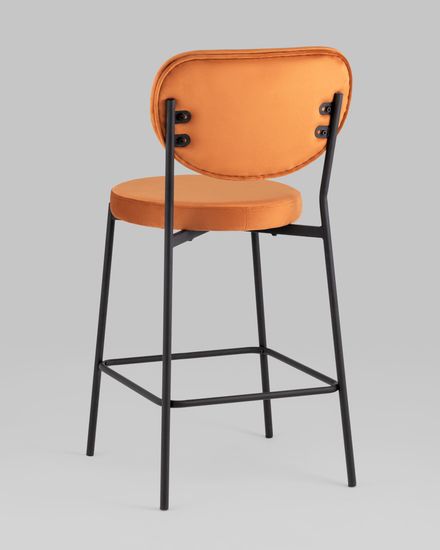 Стул полубарный Барбара NEW велюр терракотовый