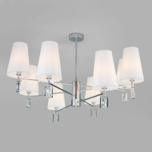 Классическая люстра с абажурами 60137/8 хром