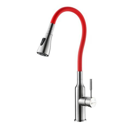 Смеситель для кухни с поворотным изливом Lemark EXPERT - LM5082S-Красный