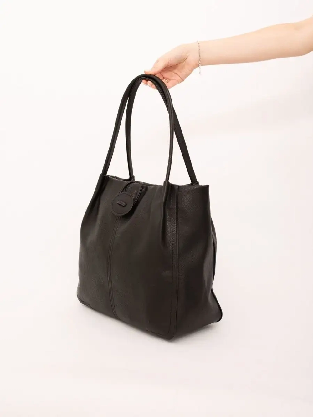 Сумка большая через плечо шоппер мешок