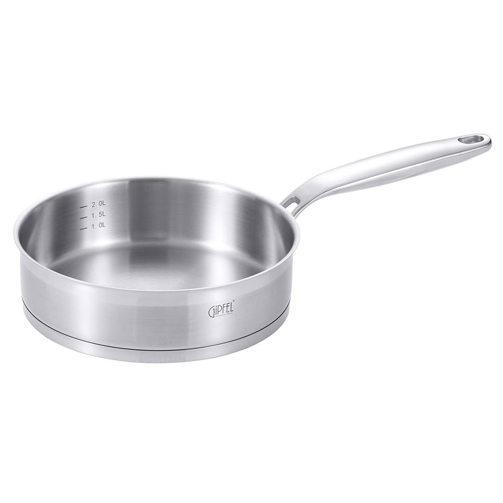 Сковорода-сотейник из нержавеющей стали Gipfel Prestige 1220 24 см/2,7 л